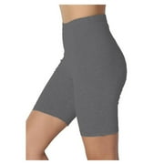 Holiday Clearance!HomeGardon Summer Shorts,Plus Size Biker Shorts for Women,Fashion Womens Yoga Leggings Fitness Running Gym Ladies Solid Sports Active Pants Shorts Women,S-XXXXL